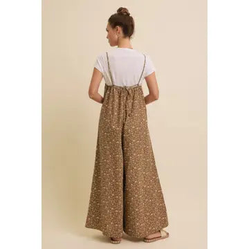 Floral Wide-Leg Cami Jumpsuit