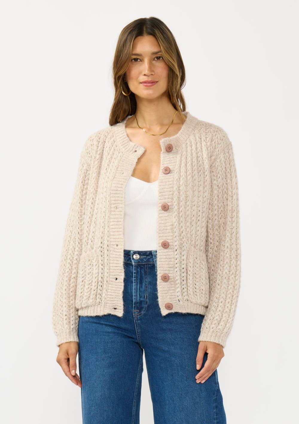 Knit Cardigan with Front Pockets
