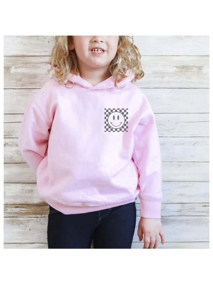 Checkered Happy Face Hoodie