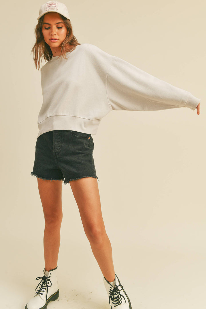 Cropped Long Sleeve Sweatshirt