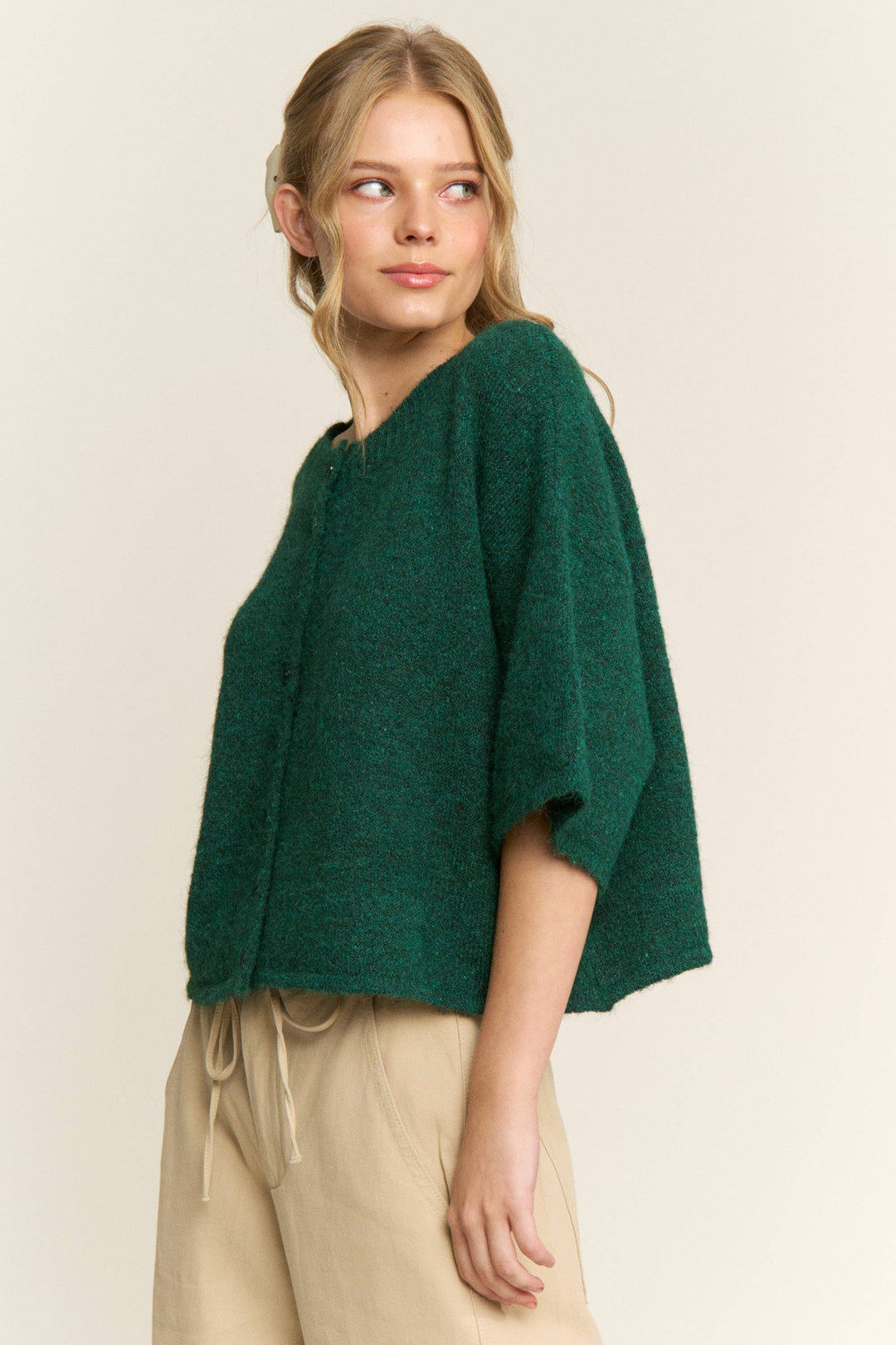 Cropped Boxy Cardigan