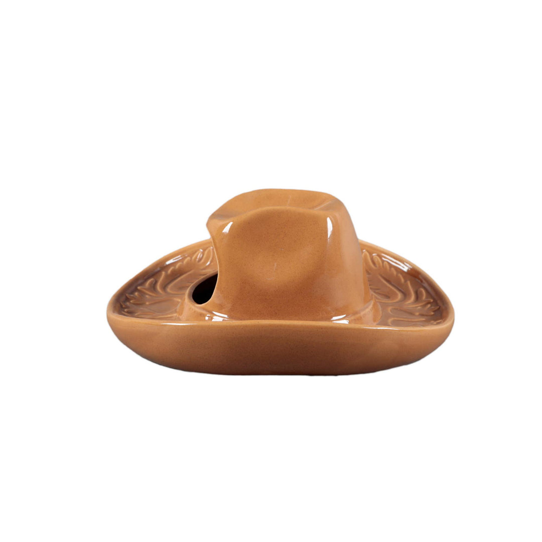 Ceramic Cowboy Hat Hanging Vase