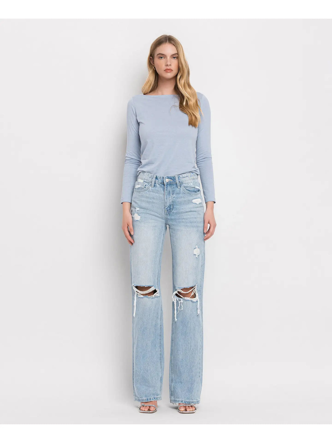 90's Vintage Super High Rise Flare Jeans