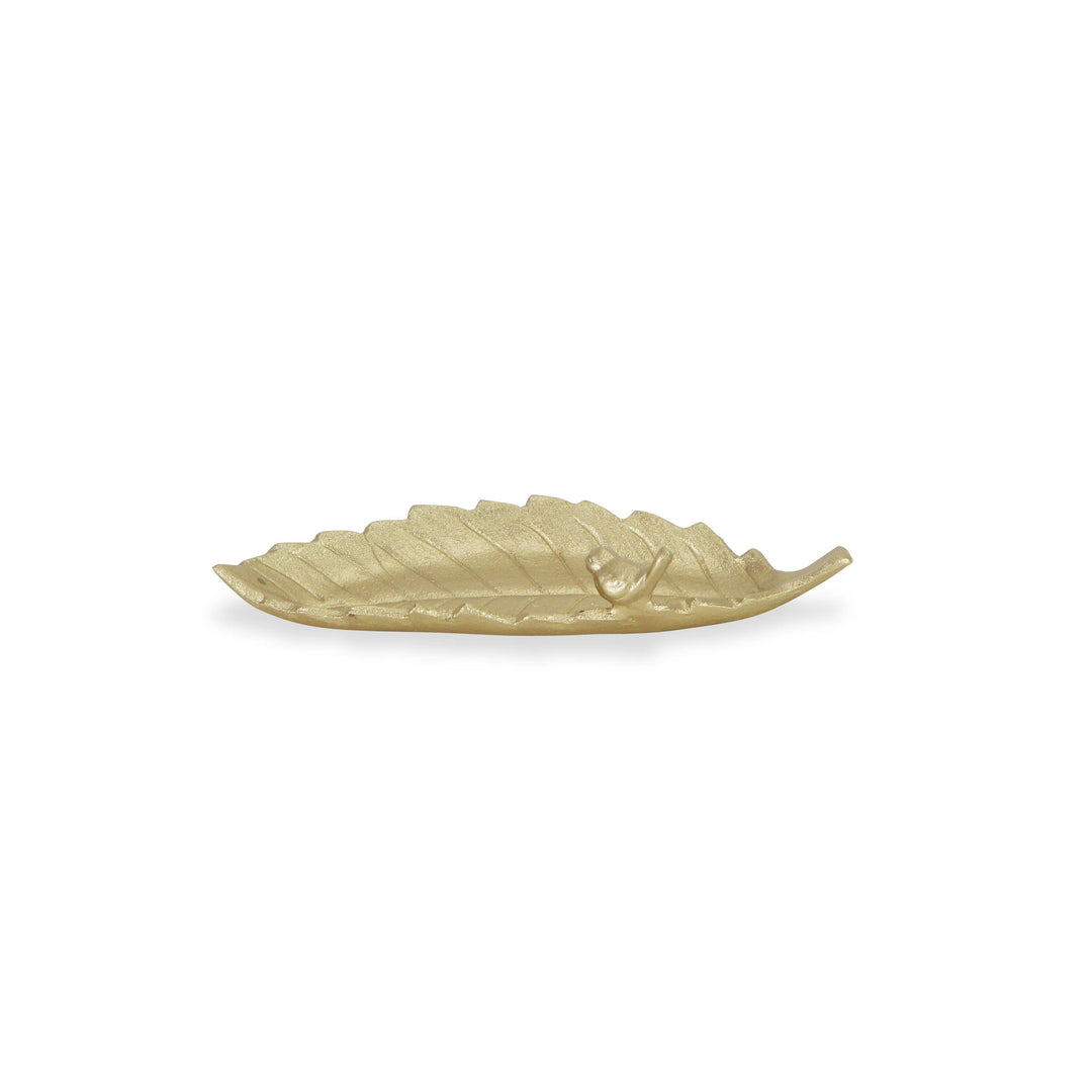 Golden Cast Iron Leaf Tray