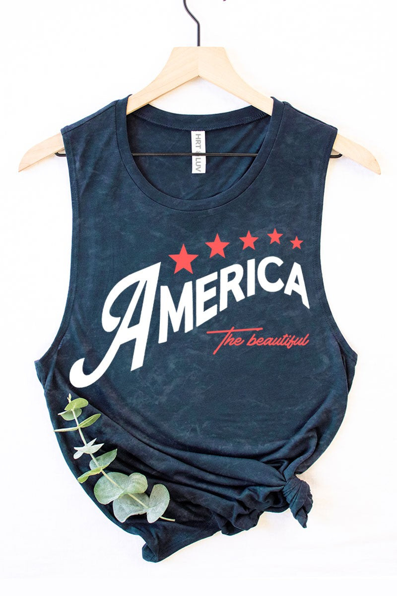 America The Beautiful Muscle Shirt