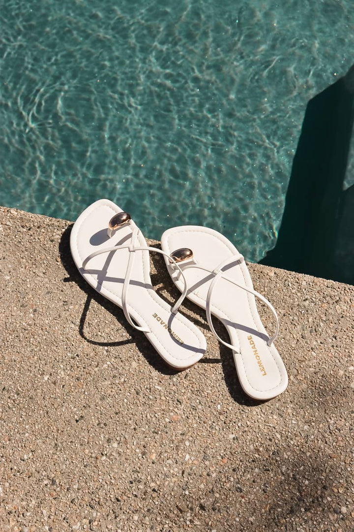 Criscross Gold Toe ring Sandals