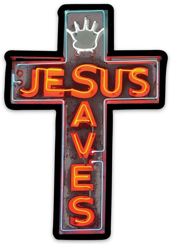 Christian Jesus Saves Sticker