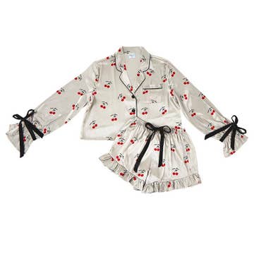 Short Pj + Velvet Ties Set