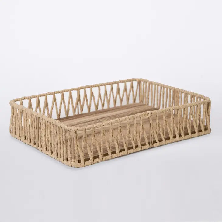 Small Wooden Rope Tray