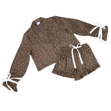 Short Pj + Velvet Ties Set