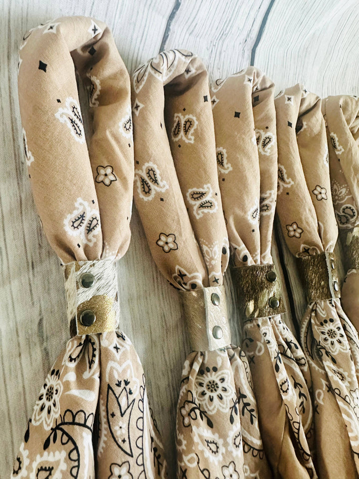 Taupe Hand Dyed Bandanas