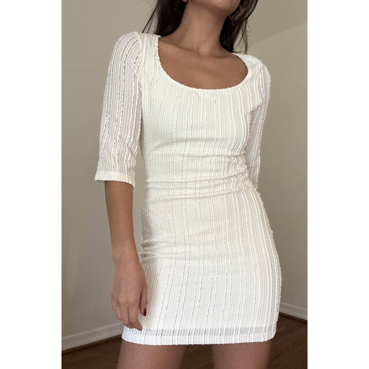 Square Neckline Mini Dress