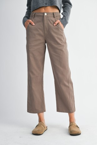 Barrel Leg Cropped Pants
