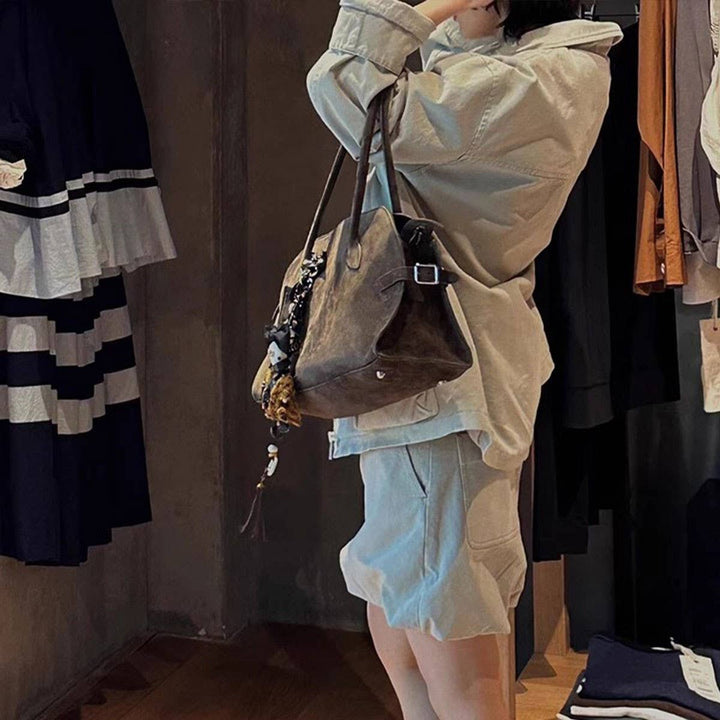 SUEDE TOTE BAG