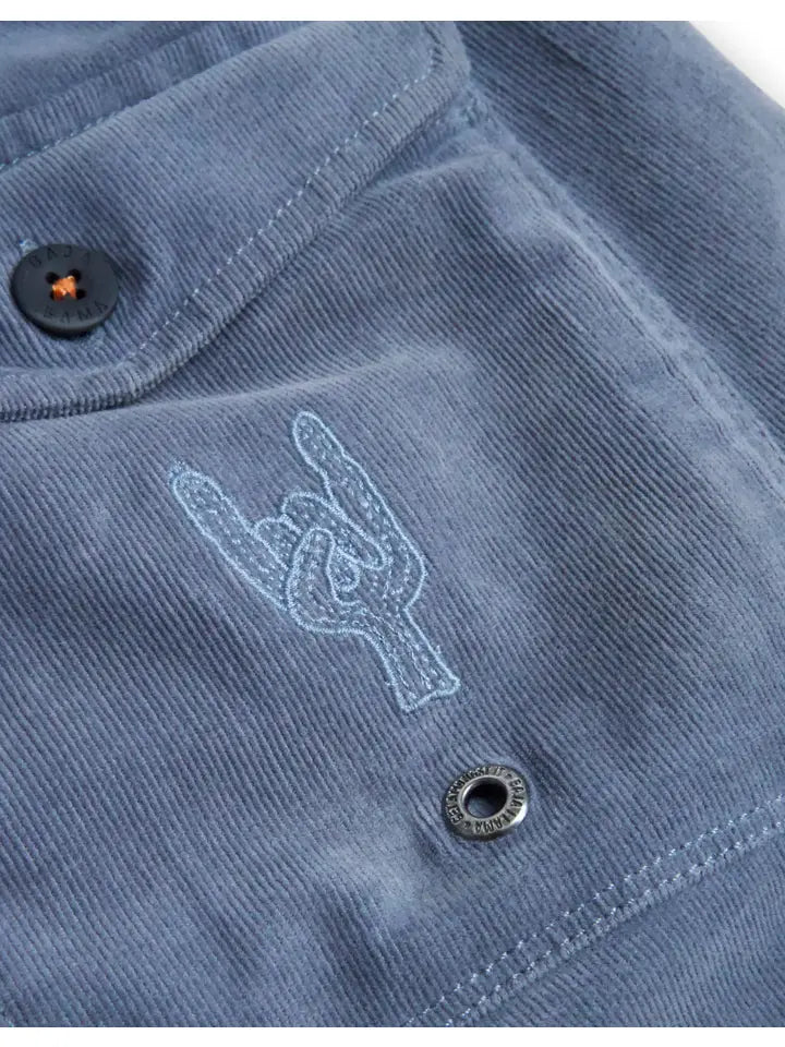 Stretch Corduroy Walkshorts - Steel Blue