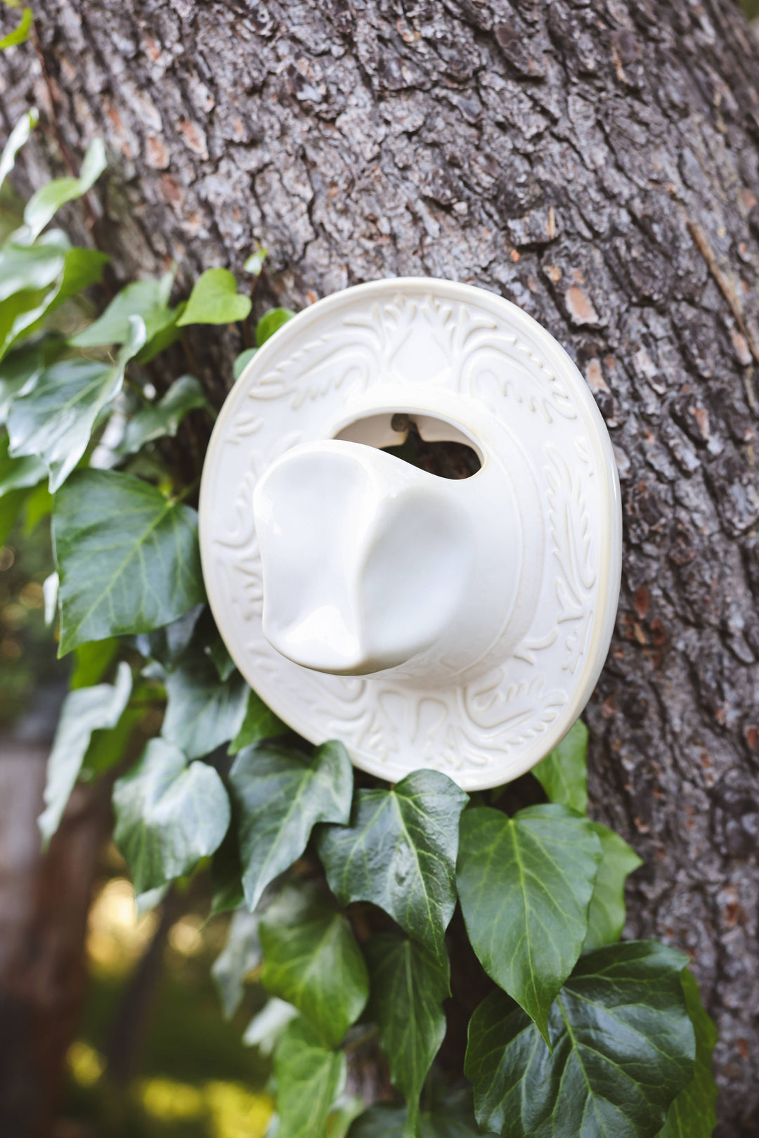 Ceramic Cowboy Hat Hanging Vase