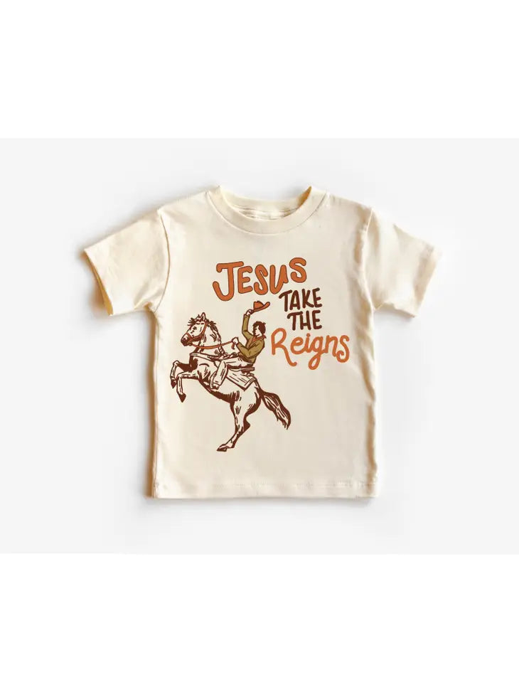Christian Jesus Take The Reigns Kid’s T Shirt