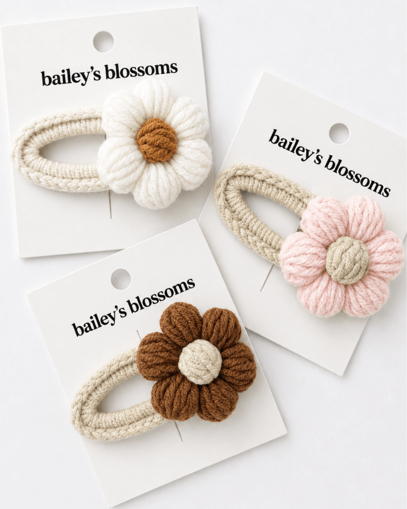 Crochet Daisy Clip