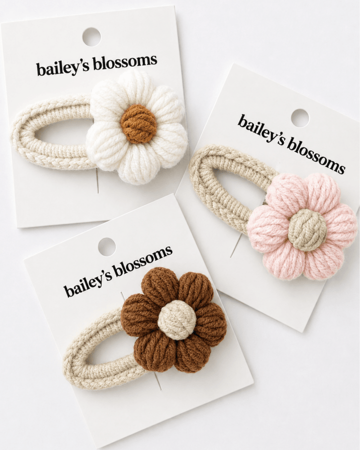 Crochet Daisy Clip