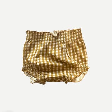 Golden Gingham Organic Baby Bloomers