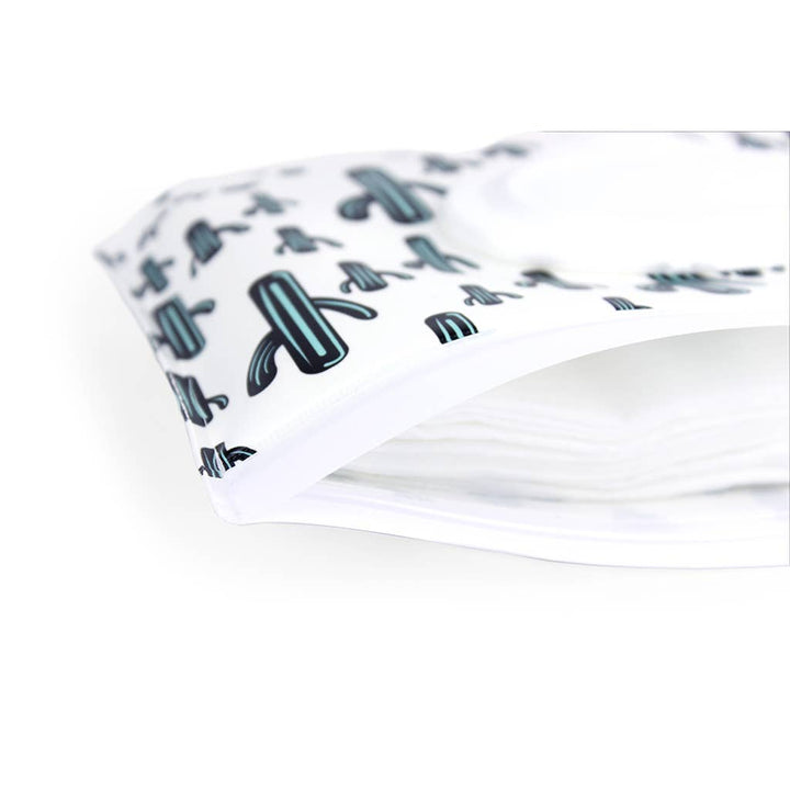 Pouch Reusable Wipes Case: Cactus