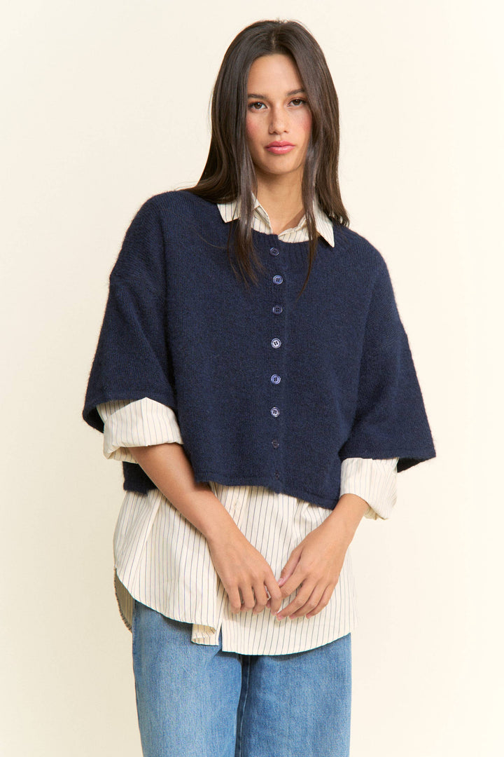 Cropped Boxy Cardigan