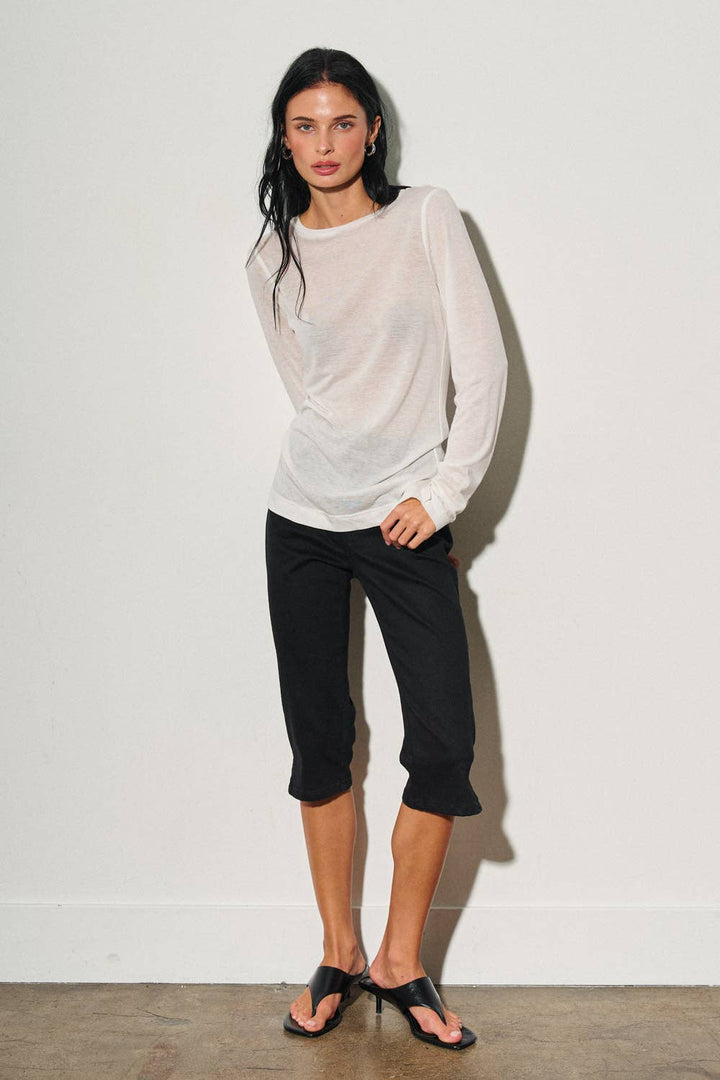 Knit Sheer Basic Top