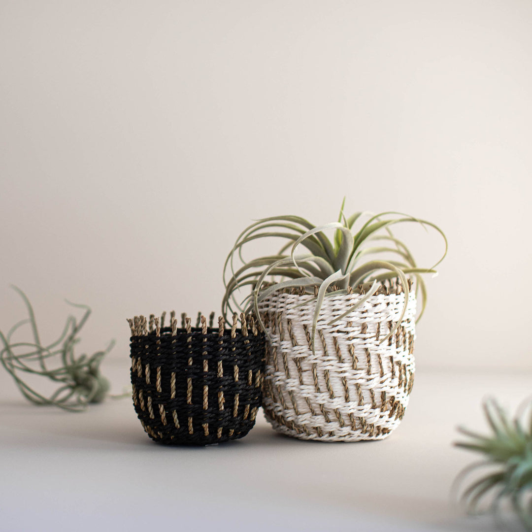 Ivo Western Weave Black Basket