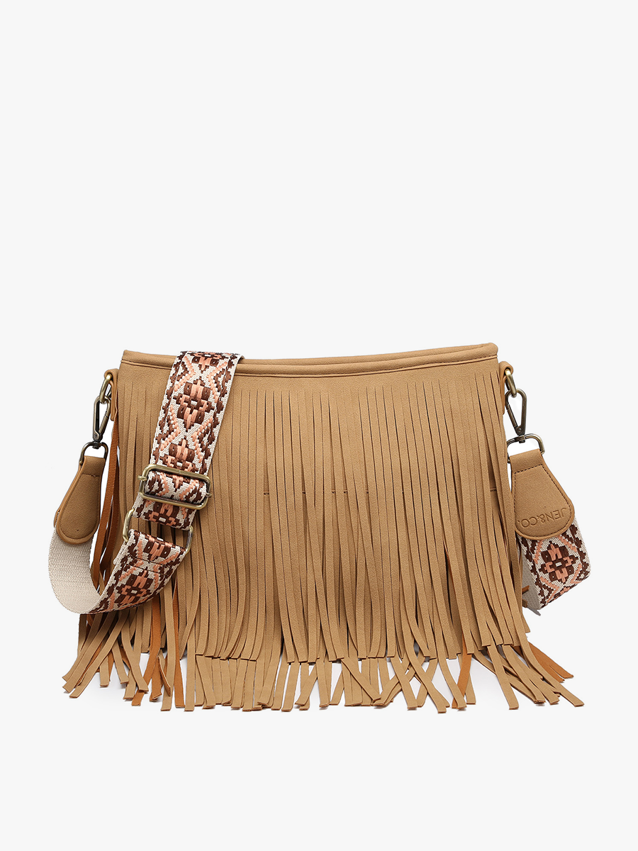 Suede Fringe Bag w/ Guitar Strap
