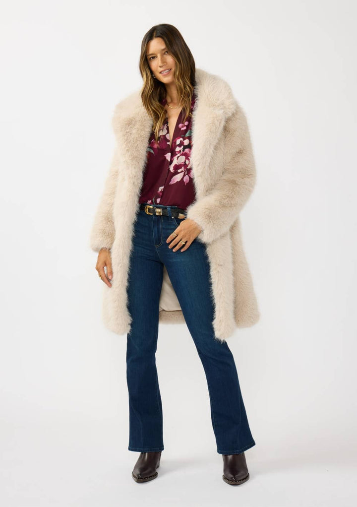 Plush Longline Faux Fur Coat