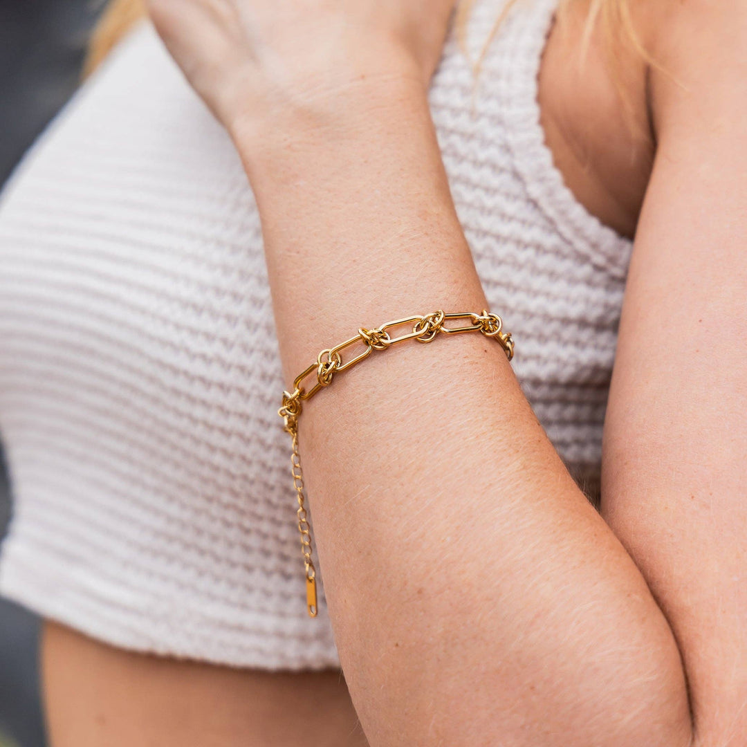 18K Stainless steel Barbed Wire Chain Bracelet