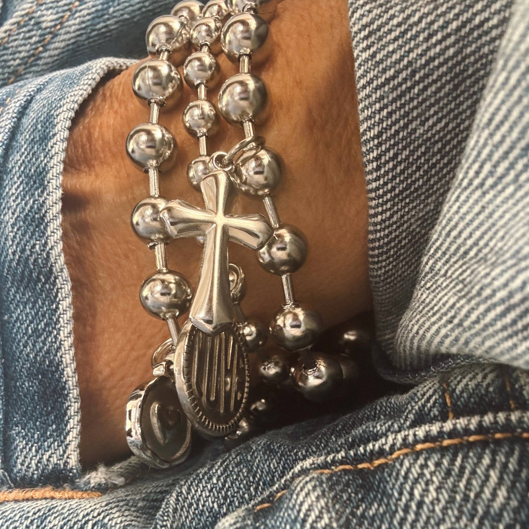 Stainles Steel Cross Bracelet 