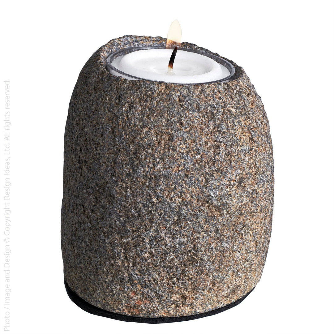 Stone candleholder