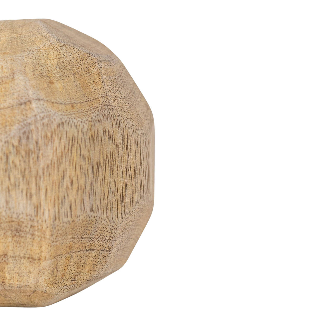 Geometric Natural Wood Deco Ball