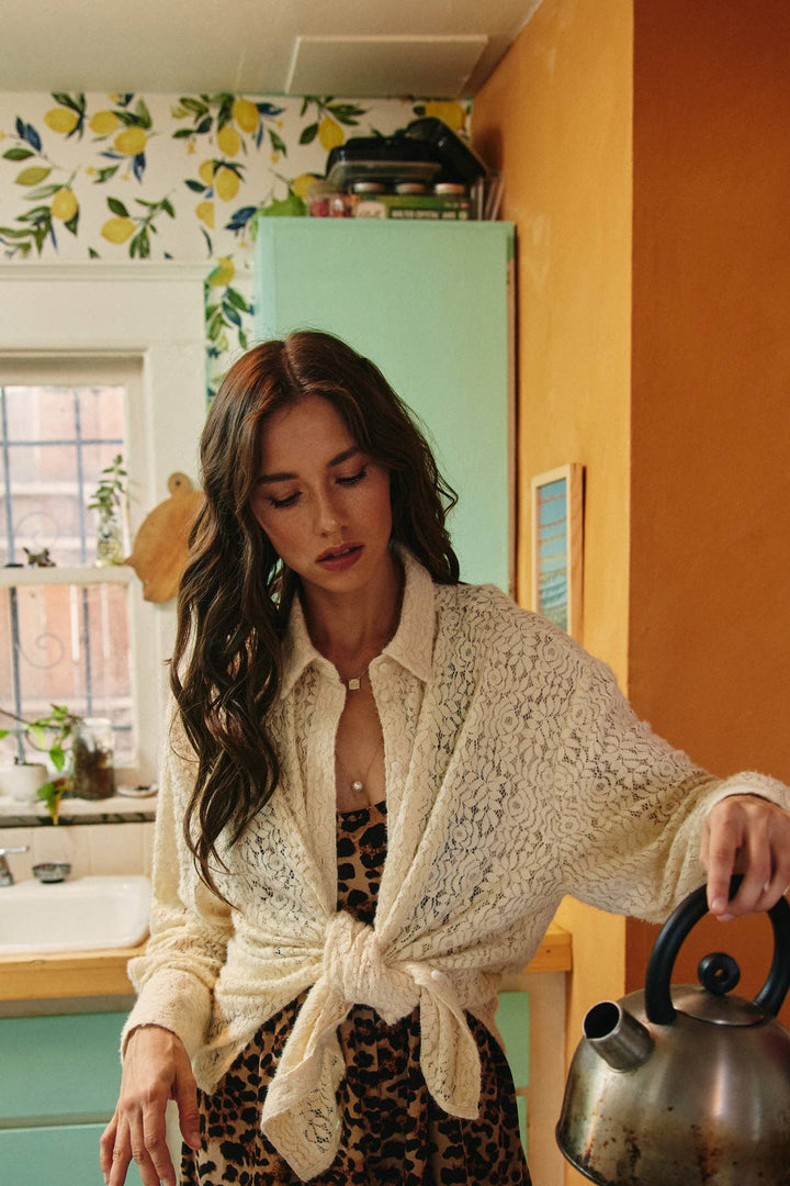 Brushed Lace Tunic Shirt