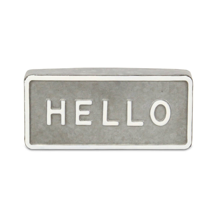 "Hello" Table Sign