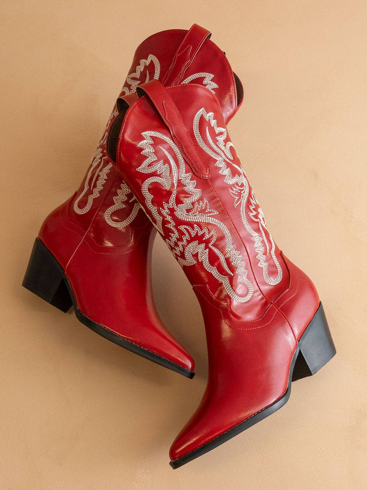 Cherry Classic Western Boot