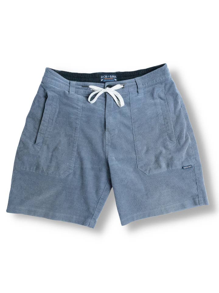 Stretch Corduroy Walkshorts - Steel Blue