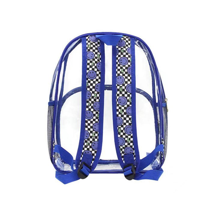 Smiley Face Clear Blue School Backpack