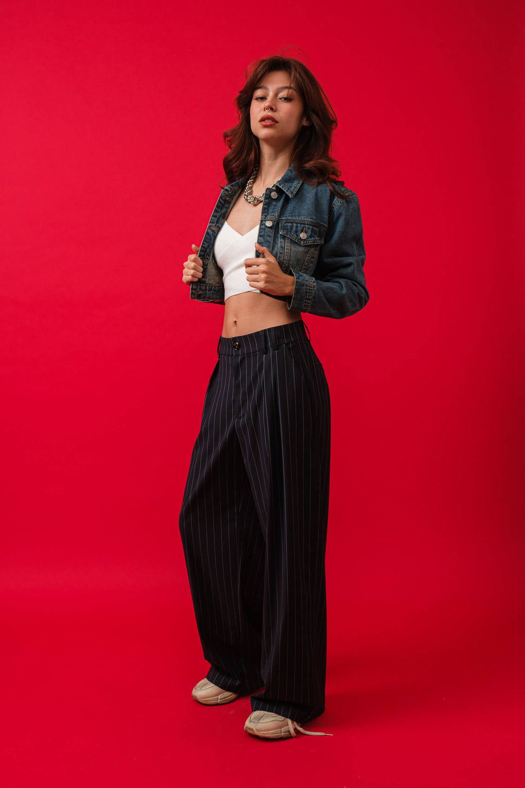 DENIM CROP JACKET