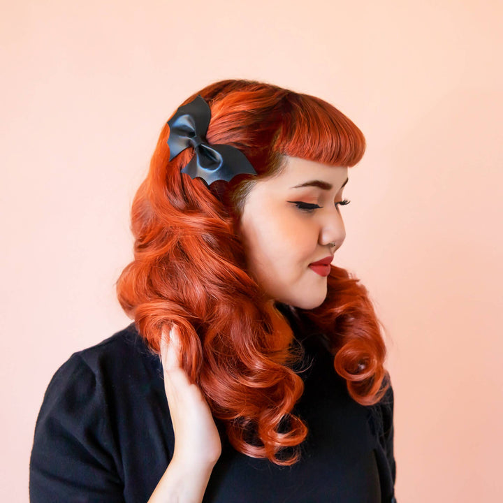 Leather Bat Hair Clip
