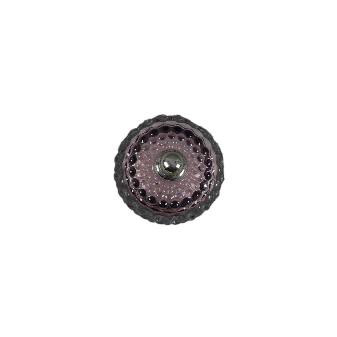 Glass Bubble Candle with Metal Nob Lid