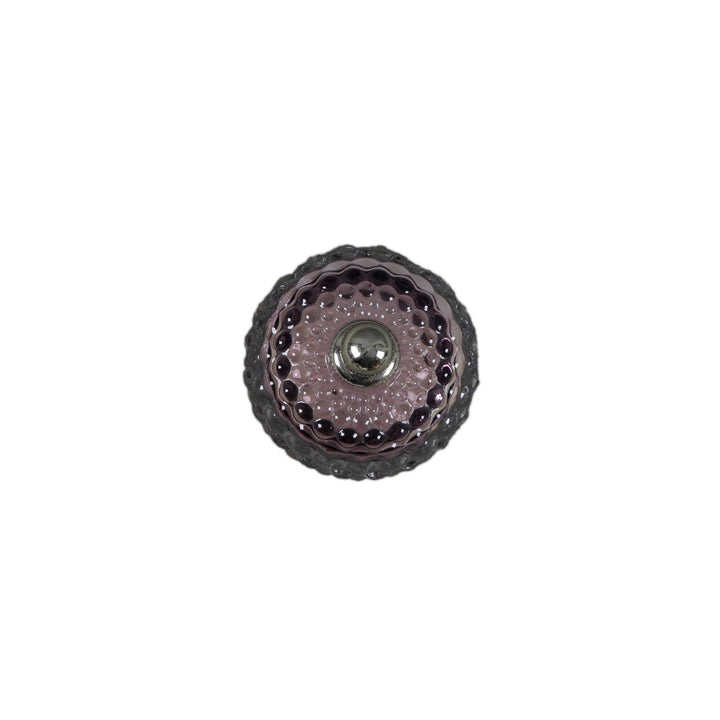 Glass Bubble Candle with Metal Nob Lid