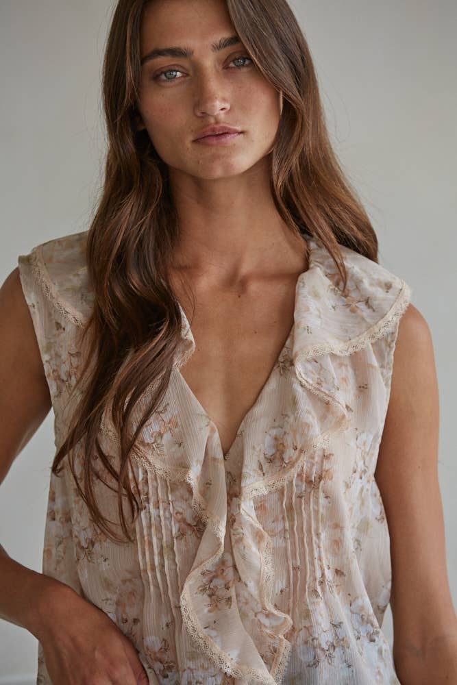Floral Print V-Neck