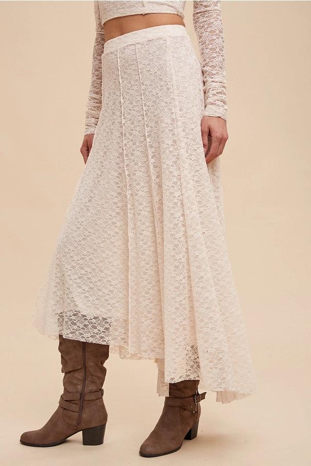 Lace Floral Skirt