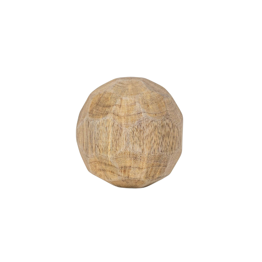 Geometric Natural Wood Deco Ball