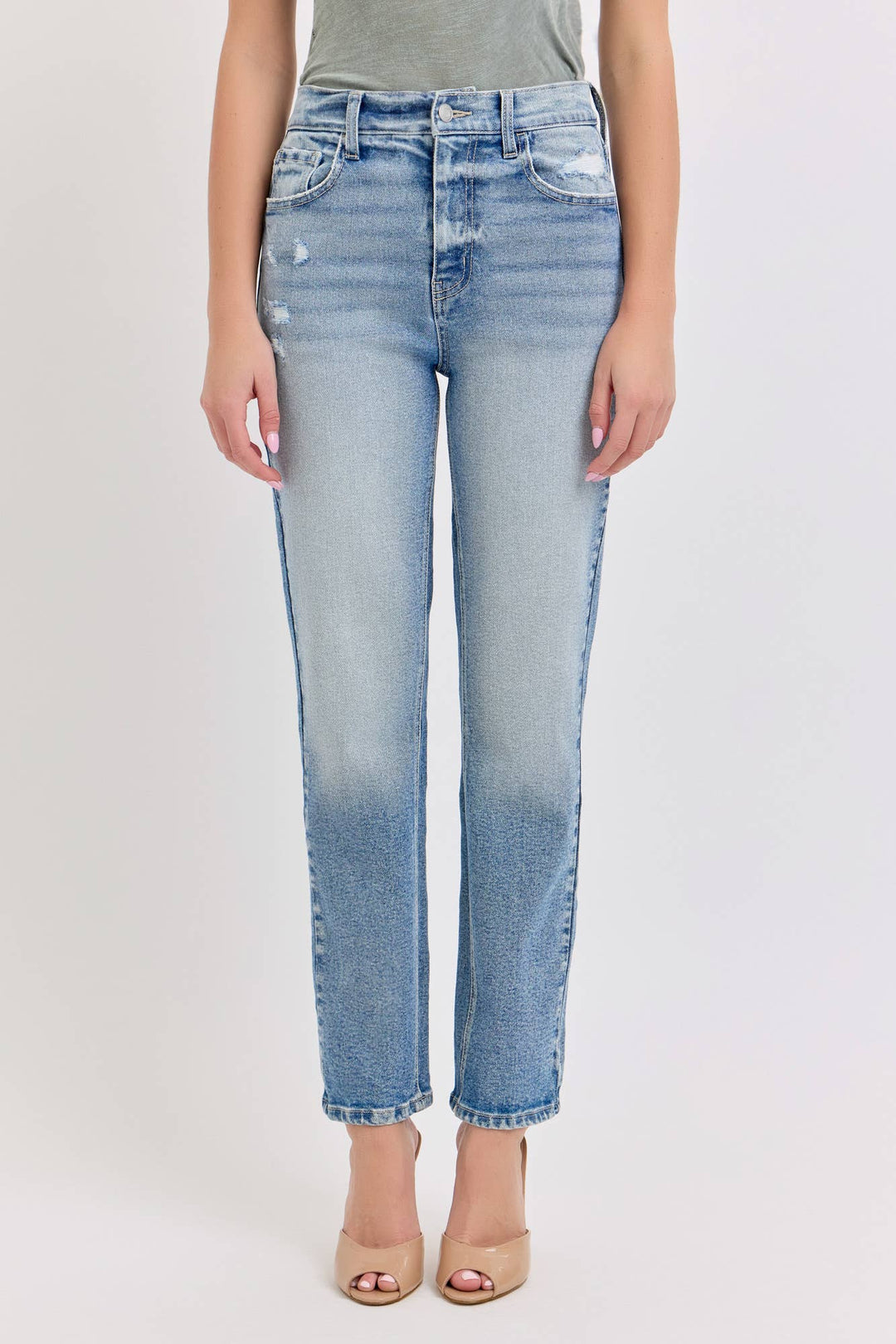 High Rise Straight Jeans
