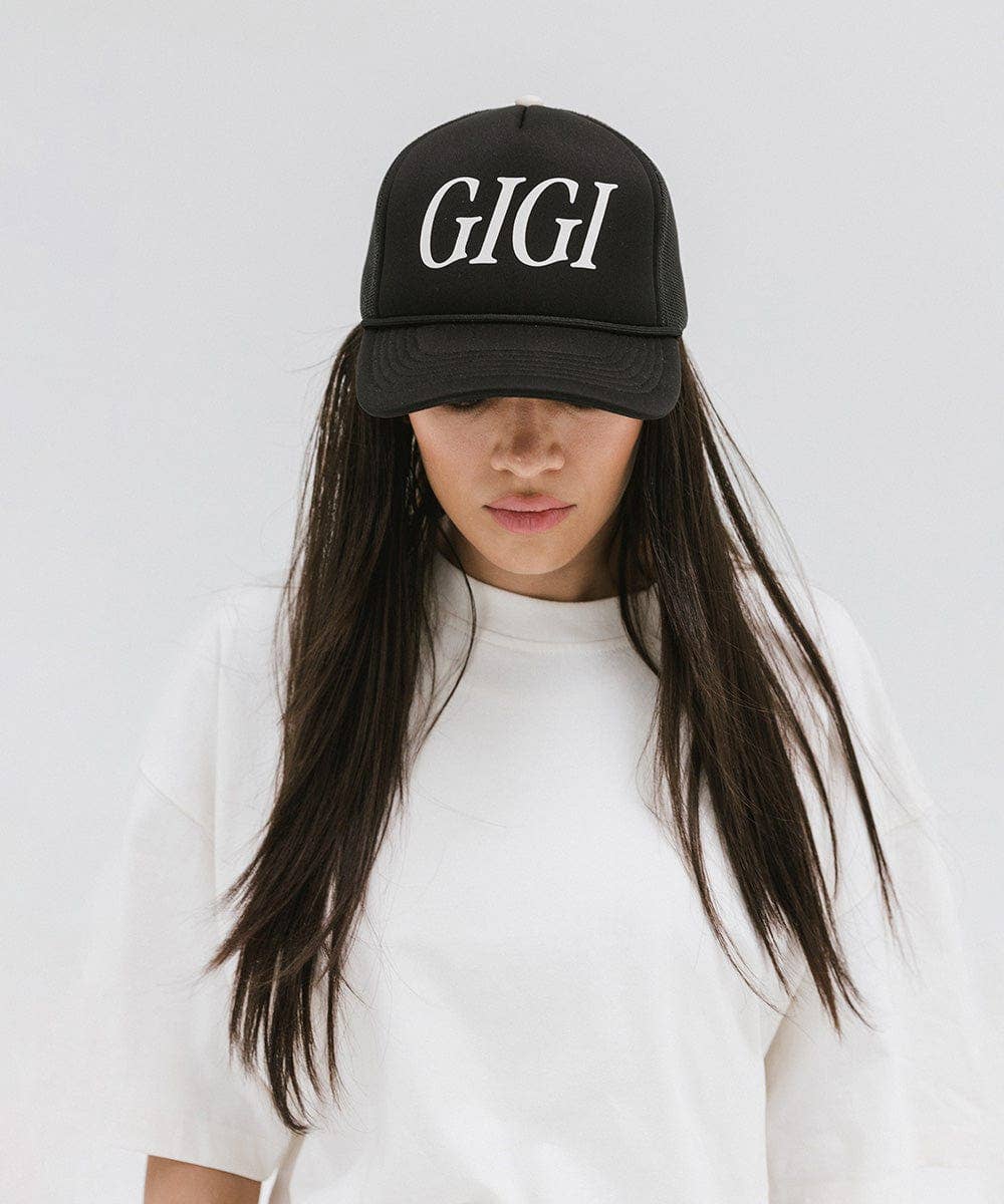 Gigi Foam Trucker Hat: Black