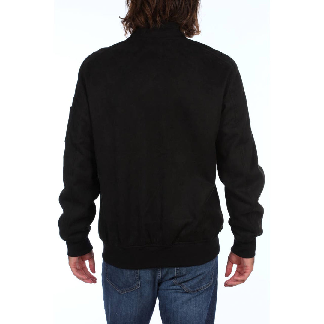 Austin Faux Suede Cargo Bomber Jacket