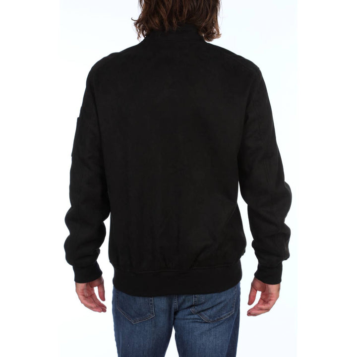 Austin Faux Suede Cargo Bomber Jacket